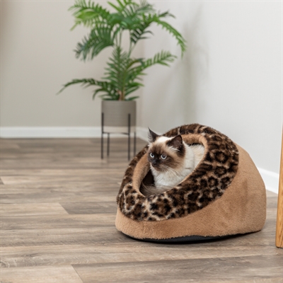 Trixie Kattenmand Iglo Leo Soft Pluche Bruin / Panterprint - Afbeelding 9